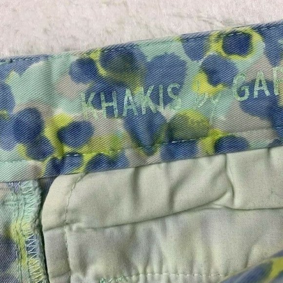 Gap Khakis Size waist 31 Skinny Mini Green Blue Pattern Stretch - Picture 2 of 6